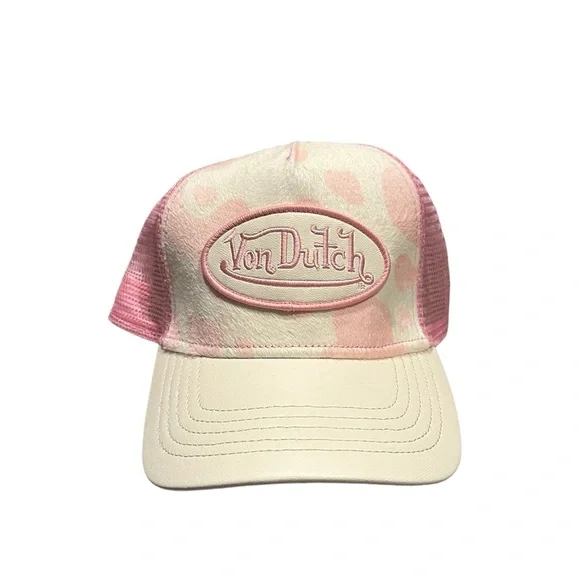 Von Dutch Accessories Von Dutch Pink Cow Print Hat Poshmark